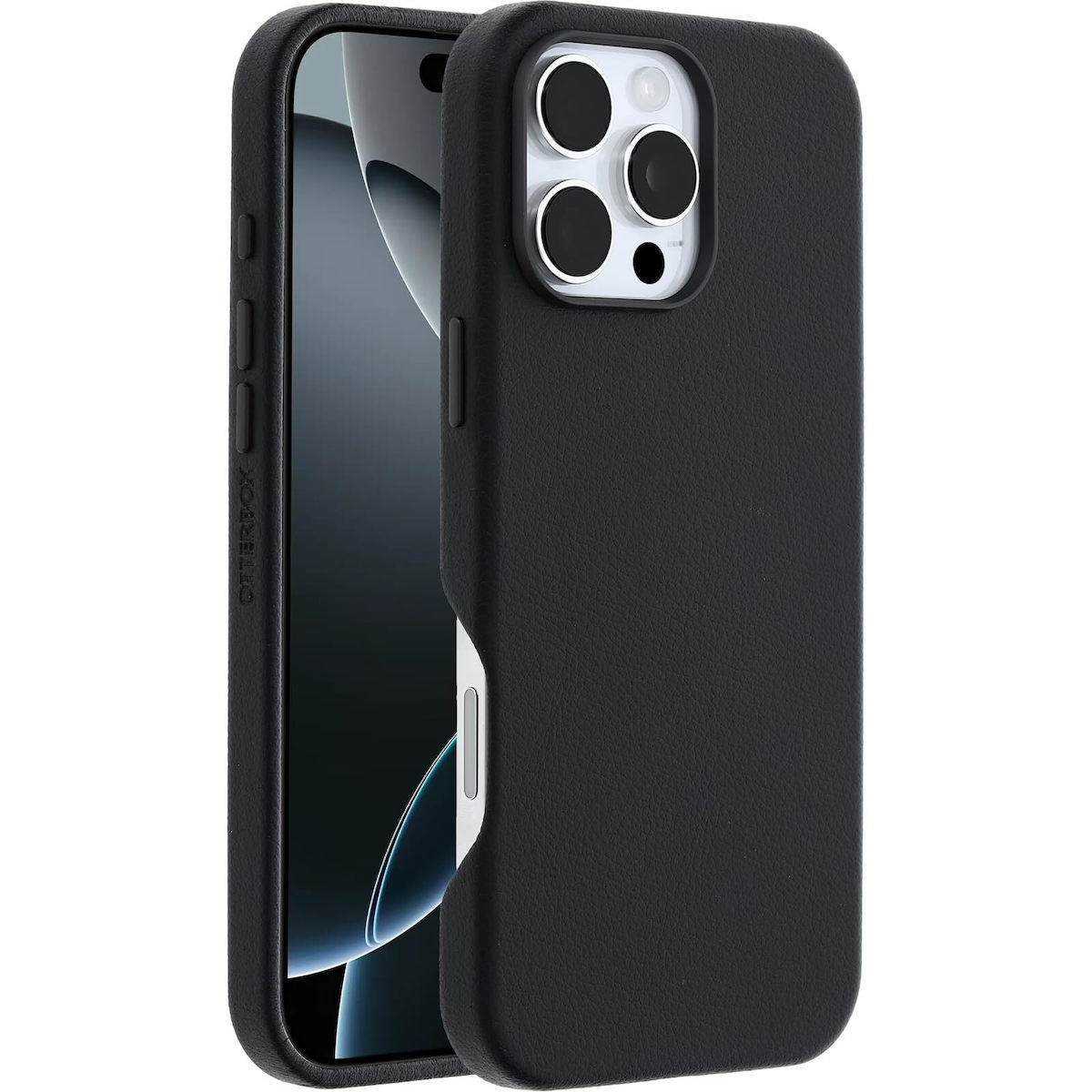 Otterbox Symmetry Series Cactus Leather Magsafe Case Iphone 16 Pro Max Shockproof Drop-proof Slim Protective Case 3x Military Standard Tested Black - Image 2