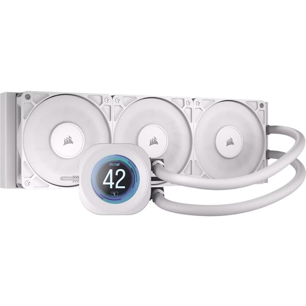 Corsair NAUTILUS 360 RS LCD Υδρόψυξη Επεξεργαστή Τριπλού Ανεμιστήρα 120mm για Socket AM4/AM5/1700 Λευκή