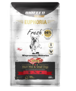 Biofeed Euphoria 0.5kg Ξηρά Τροφή για Ενήλικους Σκύλους με Κρέας, Χοιρινό και Βοδινό