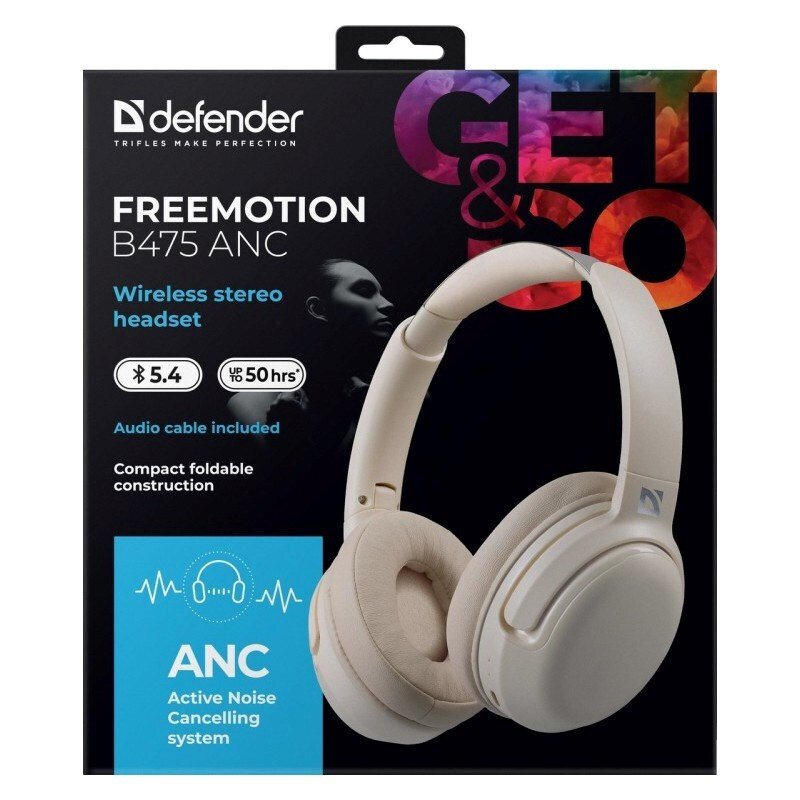 Defender Freemotion B475 Bluetooth με 50 ώρες Λειτουργίας Μπεζ - Image 9