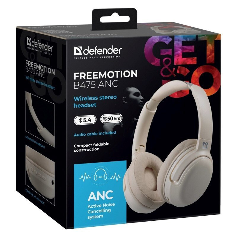 Defender Freemotion B475 Bluetooth με 50 ώρες Λειτουργίας Μπεζ - Image 8