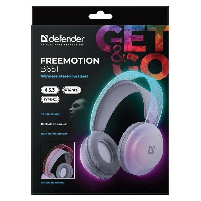 Defender Freemotion B651 Bluetooth / 3.5mm / USB-C Πολύχρωμα - Image 2