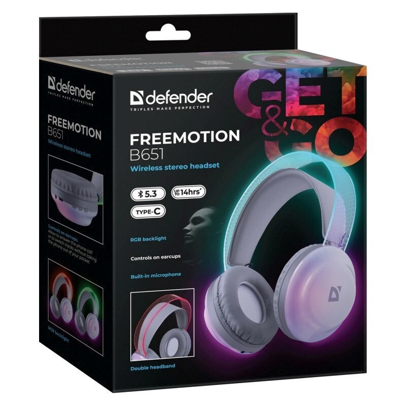 Defender Freemotion B651 Bluetooth / 3.5mm / USB-C Πολύχρωμα - Image 7