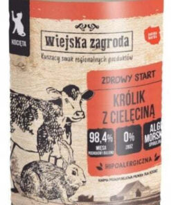 Wiejska Zagroda Υγρή Τροφή για Ανήλικες Γάτες με Κουνέλι 400gr