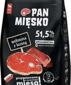 Pan Miesko 3kg Ξηρά Τροφή για Ενήλικους Σκύλους με Βοδινό