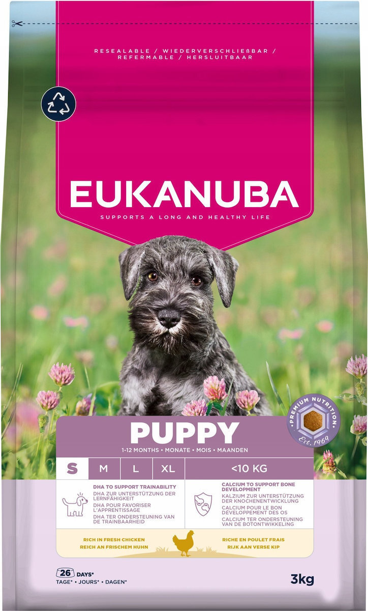 Eukanuba 3kg Ξηρά Τροφή για Κουτάβια Μικρόσωμων Φυλών με Κοτόπουλο - Image 2