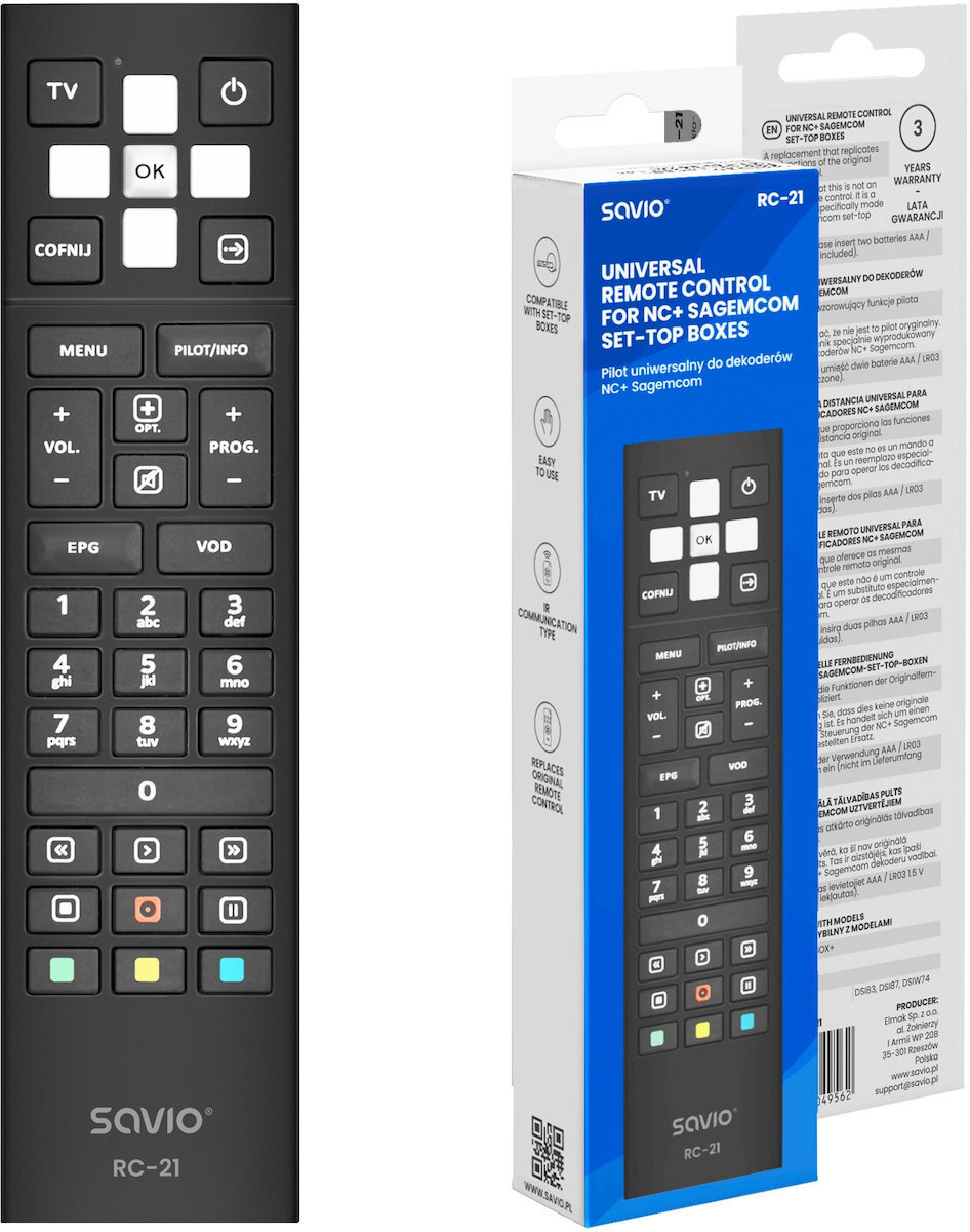 Savio Universal Τηλεχειριστήριο για Τηλεοράσεις 5901986049562 - Image 4