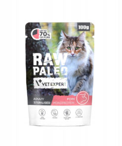 Vetexpert Raw Paleo Adult Sterilised Cat Pork 100g