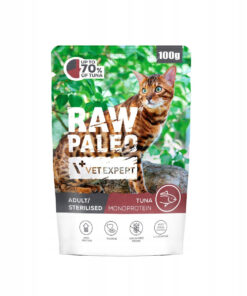 VetExpert Raw Paleo Υγρή Τροφή για Ενήλικες Γάτες με Τόνο 100gr