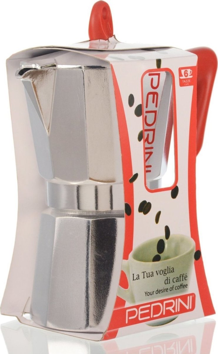 Pedrini Kaffettiera Μπρίκι Espresso 6cups Ασημί - Image 3