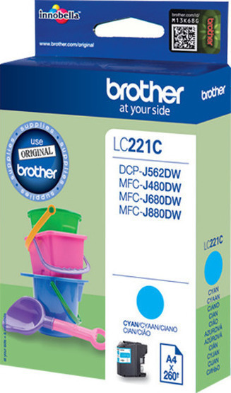 Brother LC221 Γνήσιο Μελάνι Εκτυπωτή InkJet Κυανό (LC-221C) - Image 2