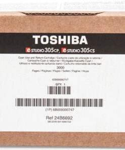 Toshiba T-305PC-R Γνήσιο Toner Laser Εκτυπωτή Κυανό Return Program 3000 Σελίδων (6B000000747)