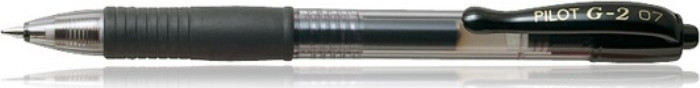 Pilot G-2 Στυλό Gel Μαύρο με Μαύρο Μελάνι BL-G2-7B - Image 2