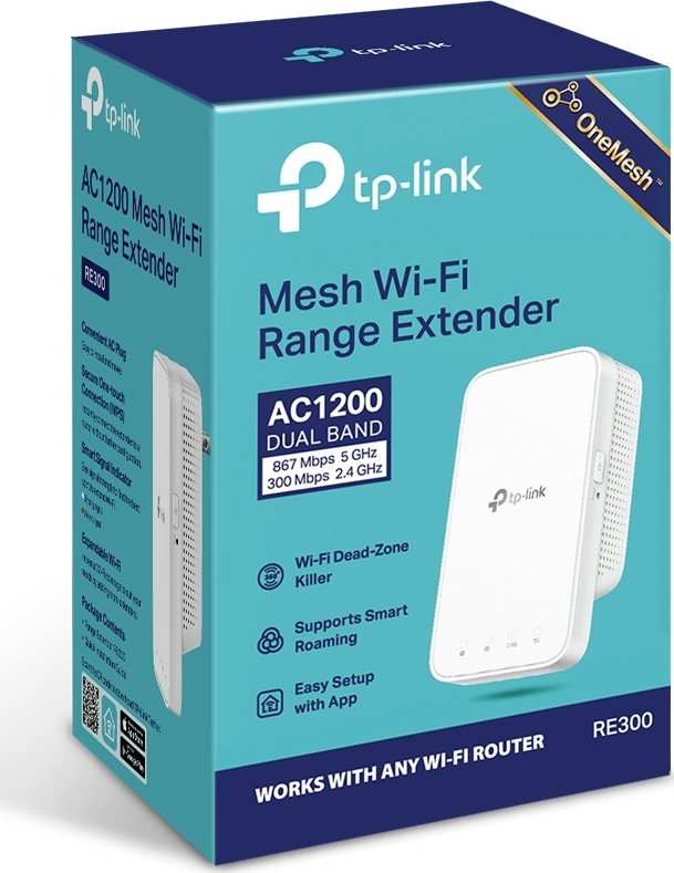 TP-LINK RE300 v1 Mesh WiFi Extender Dual Band (2.4 & 5GHz) 1200Mbps - Image 5
