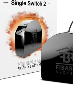 Fibaro Single Switch 2 Black Smart Ενδιάμεσος Διακόπτης με Wi-Fi και Z-Wave