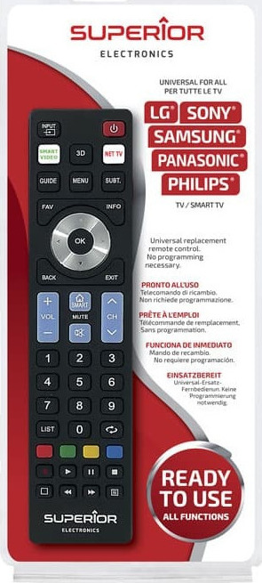 Superior Electronics Συμβατό Τηλεχειριστήριο READY5 Smart για Τηλεοράσεις LG , Philips , Samsung , Sony και Panasonic - Image 2