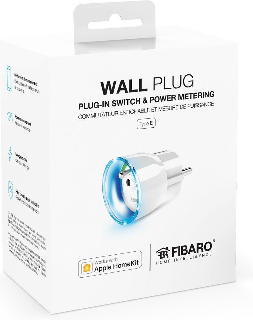 Fibaro Wall Plug Μονή Εξωτερική Πρίζα Ρεύματος Wi-Fi με Λαμπάκι Λευκή - Image 2
