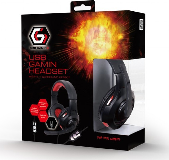 Gembird GHS-U-5.1-01 Over Ear Black - Image 5