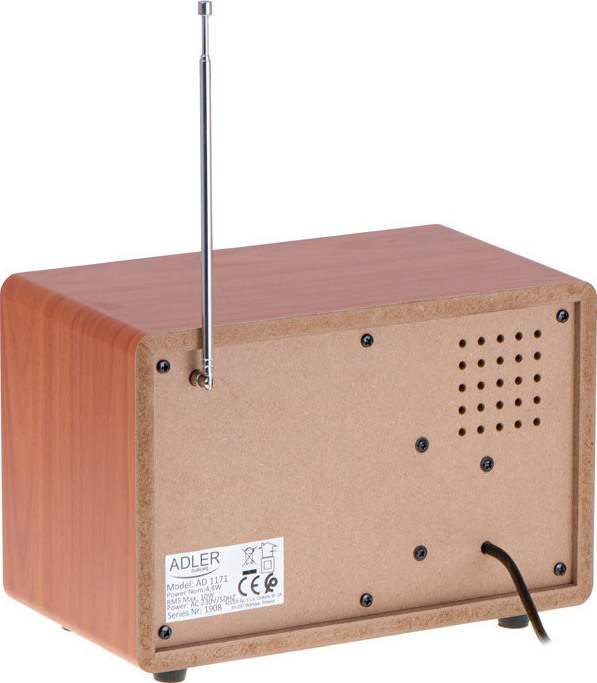 Adler AD-1171 Retro Επιτραπέζιο Ραδιόφωνο Ρεύματος με Bluetooth Καφέ - Image 2