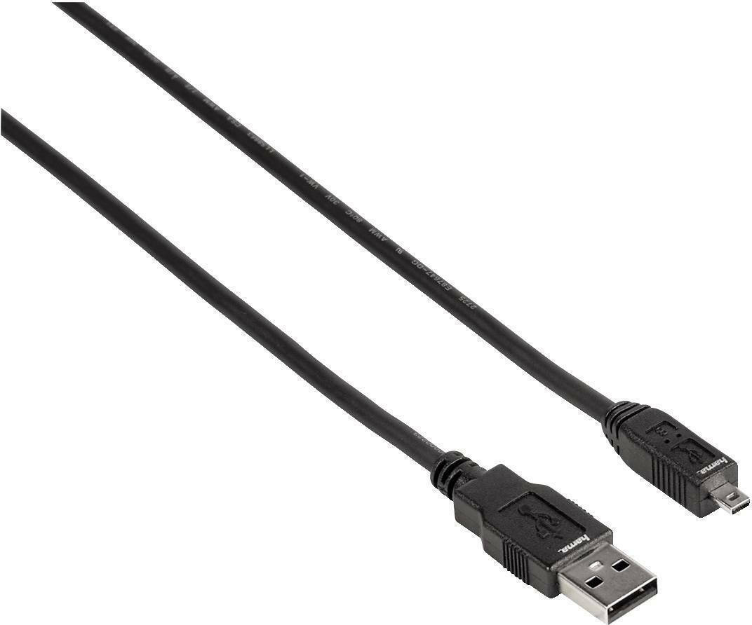 HAMA USB 2.0 Cable USB-A male - mini USB-B male 1.8m (00074204)