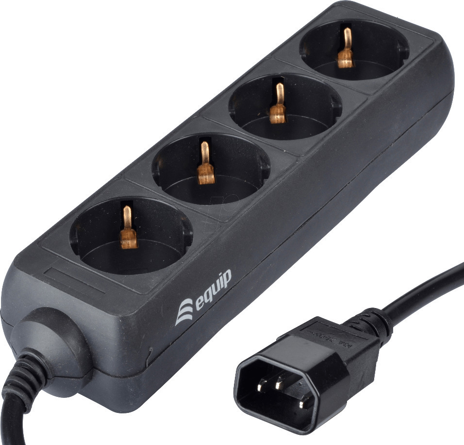 Equip Πολύπριζο 4 Θέσεων με Καλώδιο 1.1m 4τμχ 333281