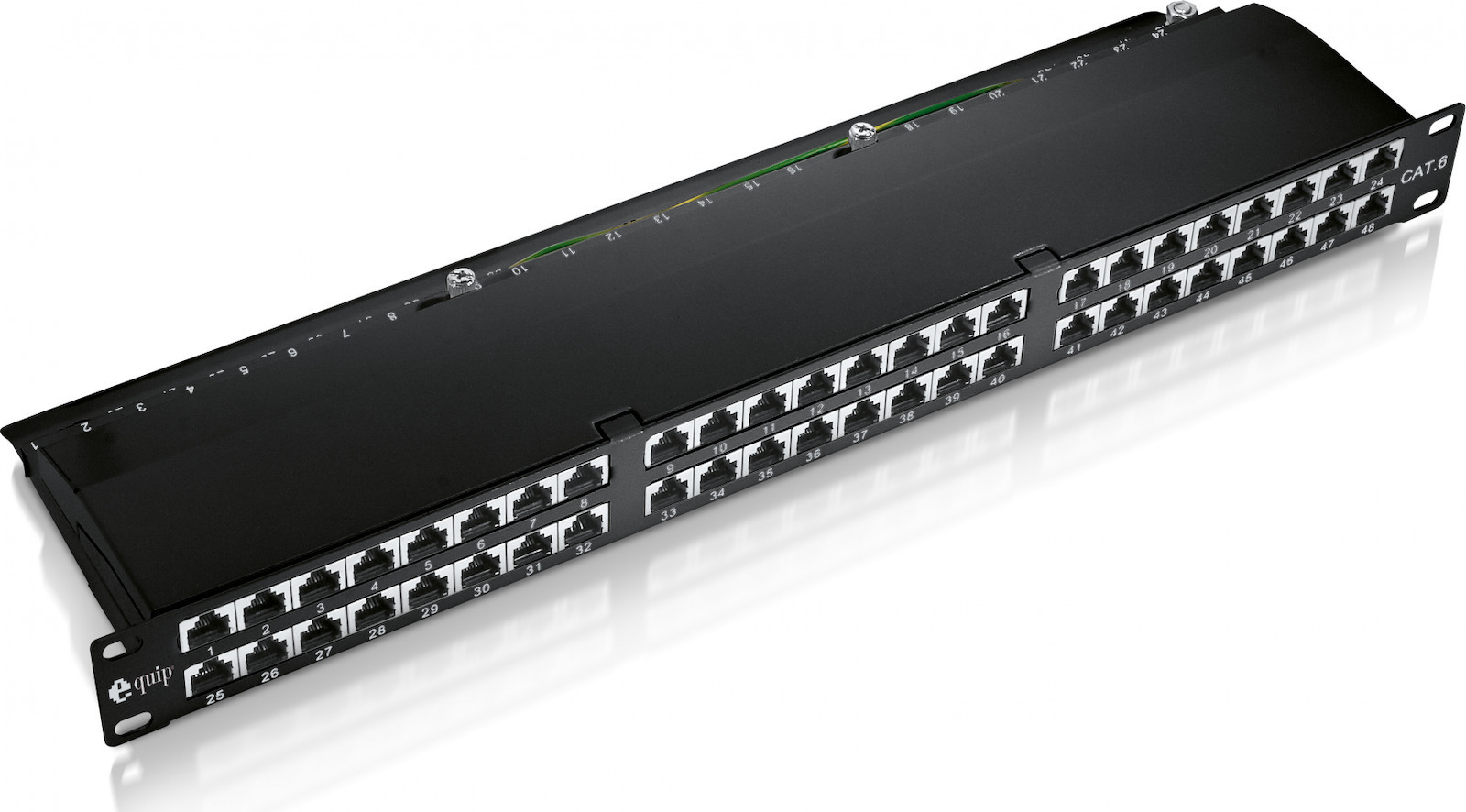 Equip Patch Panel STP 19" 48xRJ45 Cat.6 Μαύρο