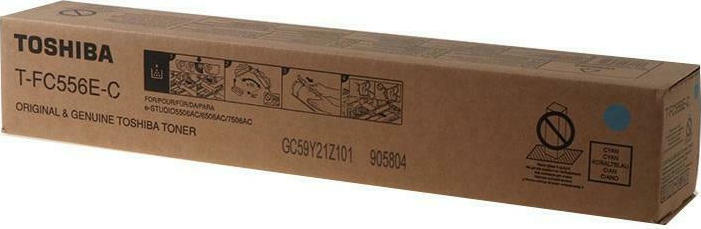 Toshiba T-FC556E-C Γνήσιο Toner Laser Εκτυπωτή Κυανό 39200 Σελίδων (6AK00000424)
