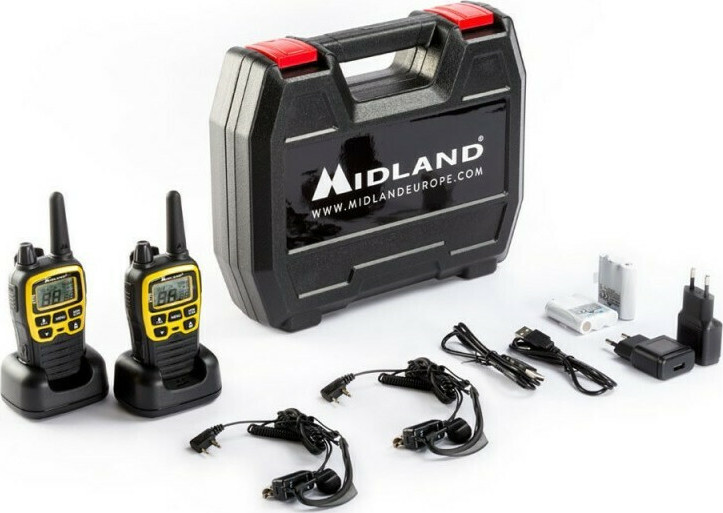 Midland XT70 Adventure Ασύρματος Πομποδέκτης PMR με Μονόχρωμη Οθόνη Σετ 2τμχ Σε Κίτρινο Χρώμα - Image 4