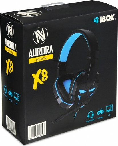iBox X8 Over Ear Black/Blue - Image 2