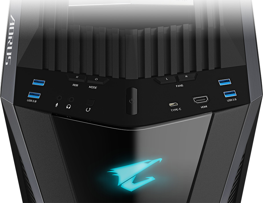 Gigabyte AORUS C700 Glass Gaming Full Tower Κουτί Υπολογιστή με Πλαϊνό Παράθυρο και RGB Φωτισμό Μαύρο - Image 8