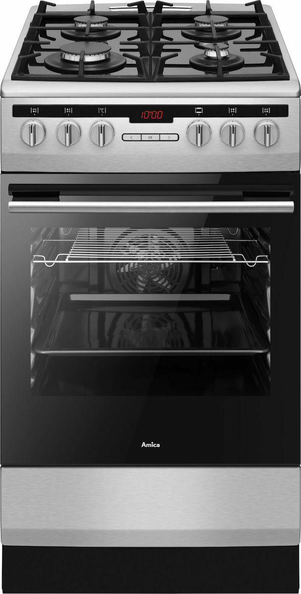 Amica Ελεύθερη με Εστίες Υγραερίου Inox 57GcES3.33HZpTaA(Xx) - Image 2