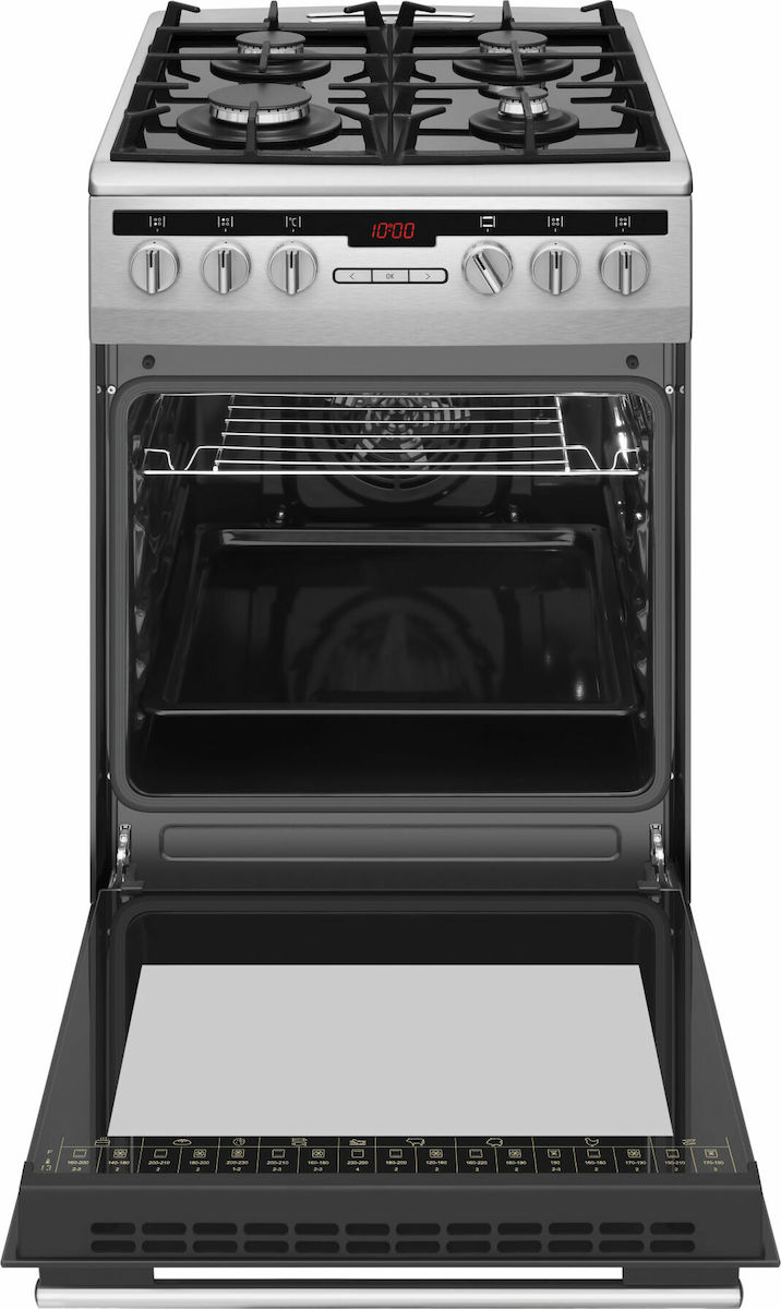 Amica Ελεύθερη με Εστίες Υγραερίου Inox 57GcES3.33HZpTaA(Xx) - Image 3