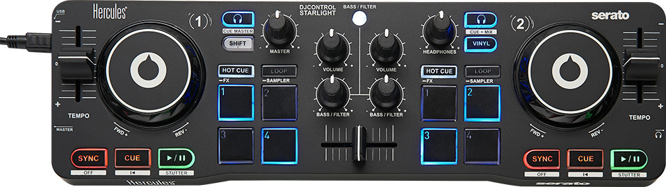 Hercules Starlight DJ Controller 43201400 2 Καναλιών