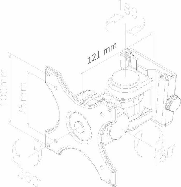 Neomounts FPMA-W250BLACK Βάση Τηλεόρασης Τοίχου με Βραχίονα έως 30" και 12kg - Image 2