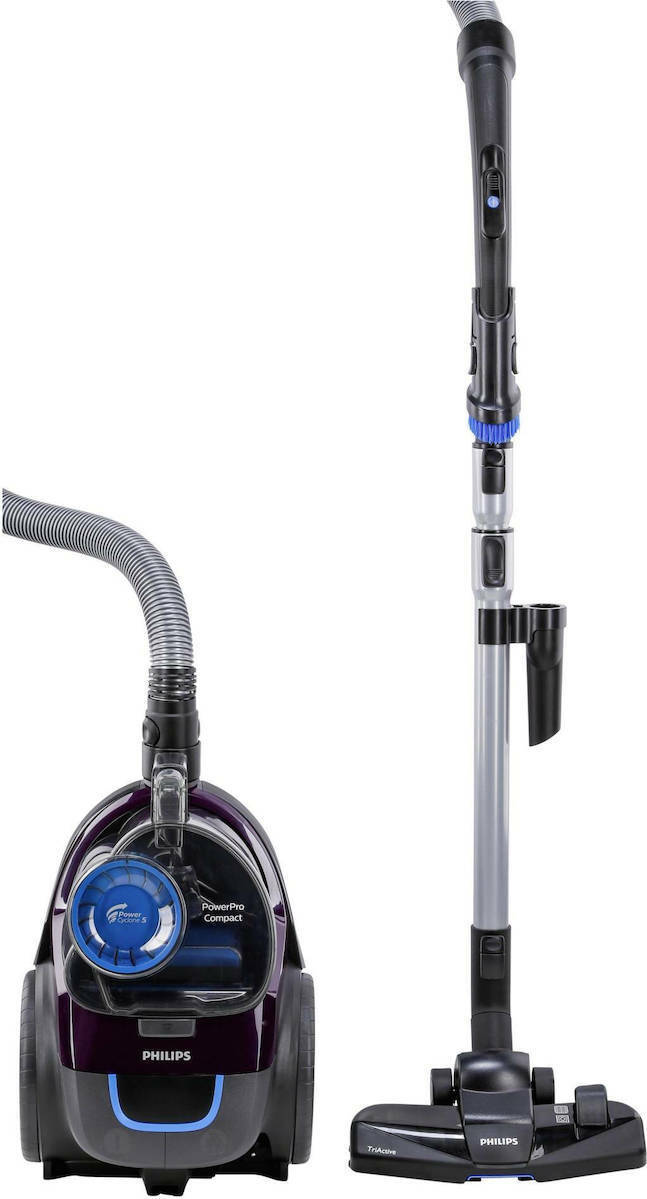 Philips Powerpro Compact Ηλεκτρική Σκούπα 750W με Κάδο 1.5lt Μωβ - Image 8