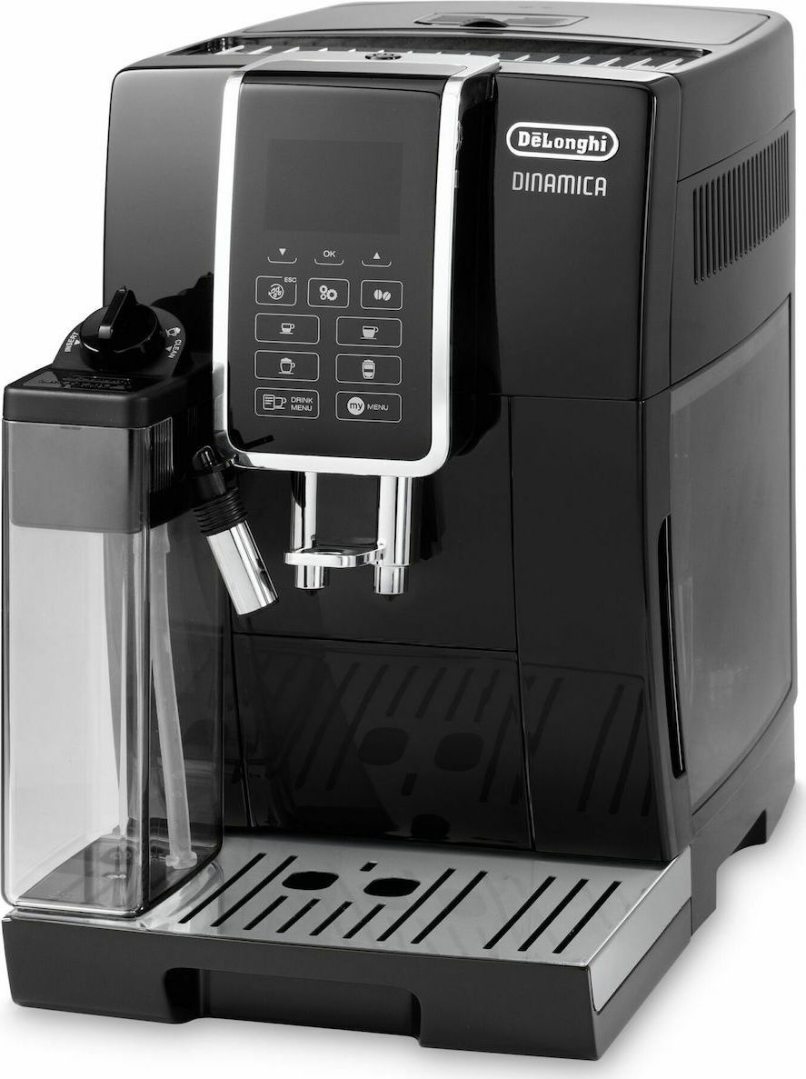 De'Longhi Dinamica Αυτόματη Μηχανή Espresso 1450W Πίεσης 15bar για Cappuccino με Μύλο Άλεσης Μαύρη - Image 4