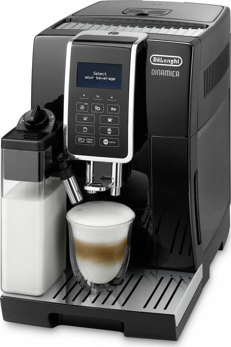 De'Longhi Dinamica Αυτόματη Μηχανή Espresso 1450W Πίεσης 15bar για Cappuccino με Μύλο Άλεσης Μαύρη - Image 5