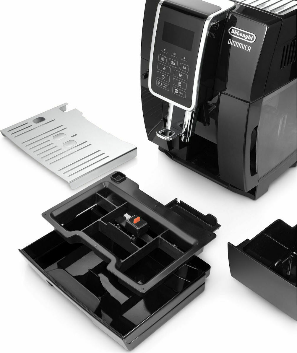 De'Longhi Dinamica Αυτόματη Μηχανή Espresso 1450W Πίεσης 15bar για Cappuccino με Μύλο Άλεσης Μαύρη - Image 8
