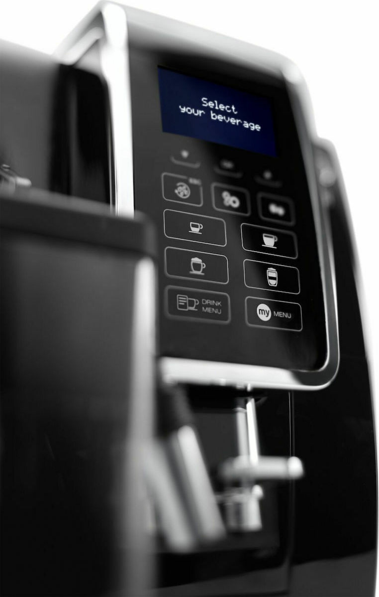 De'Longhi Dinamica Αυτόματη Μηχανή Espresso 1450W Πίεσης 15bar για Cappuccino με Μύλο Άλεσης Μαύρη - Image 9