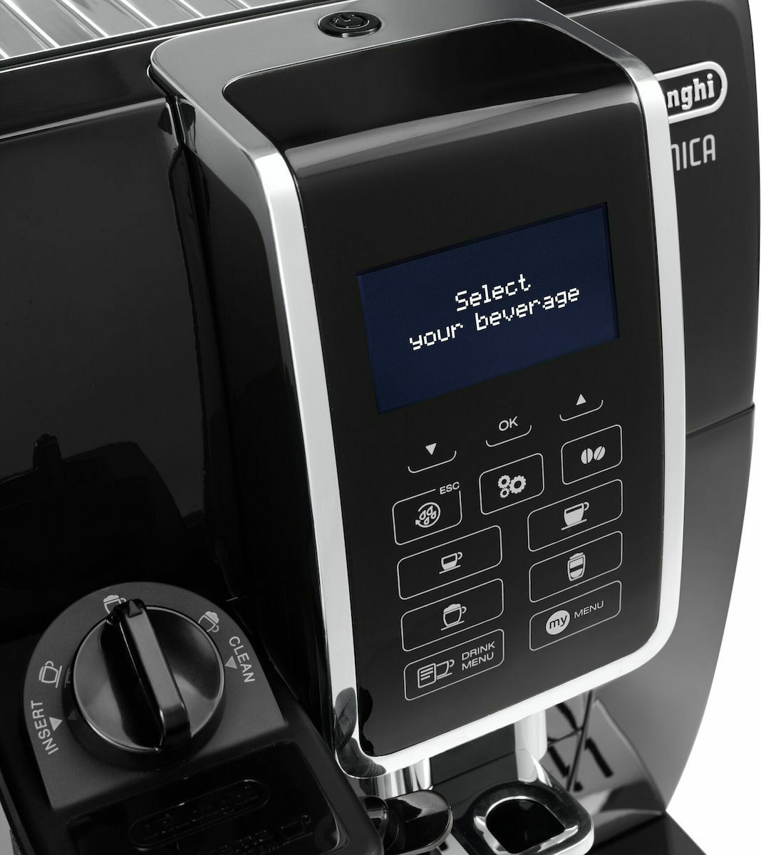 De'Longhi Dinamica Αυτόματη Μηχανή Espresso 1450W Πίεσης 15bar για Cappuccino με Μύλο Άλεσης Μαύρη - Image 10
