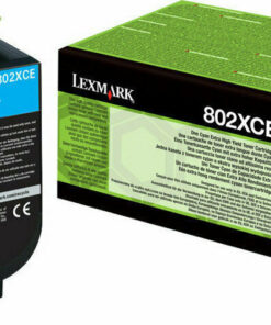 Lexmark 802X Γνήσιο Toner Laser Εκτυπωτή Κυανό 4000 Σελίδων (80C2XCE)