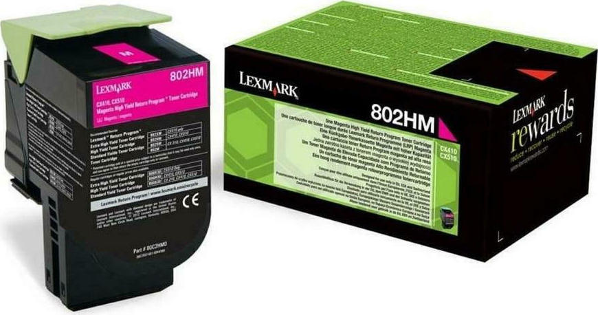 Lexmark 802H Γνήσιο Toner Laser Εκτυπωτή High Yield 3000 Σελίδων