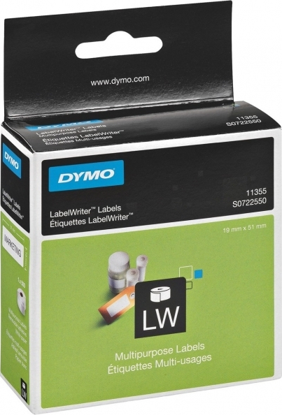 Dymo 11355 500 Αυτοκόλλητες Ετικέτες σε Ρολό για Εκτυπωτή Ετικετών 51x19mm - Image 2