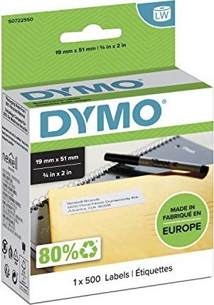Dymo 11355 500 Αυτοκόλλητες Ετικέτες σε Ρολό για Εκτυπωτή Ετικετών 51x19mm - Image 6