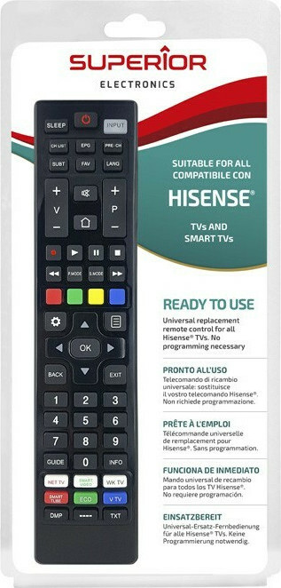 Superior Electronics Universal Τηλεχειριστήριο Smart για Τηλεοράσεις Hisense - Image 2