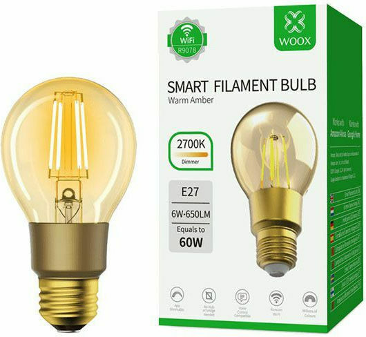Woox Smart Λάμπα LED 6W για Ντουί E27 και Σχήμα A60 Θερμό Λευκό 650lm Dimmable R9078 - Image 4