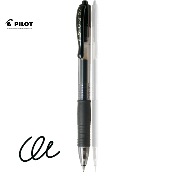 Pilot G-2 Στυλό Gel Μαύρο με Μαύρο Μελάνι BL-G2-7B - Image 7