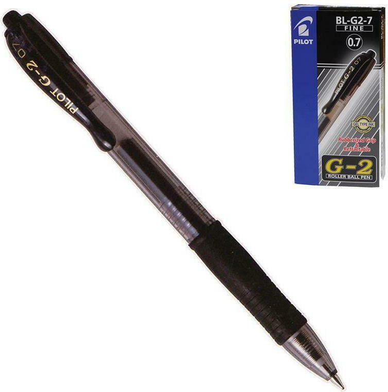Pilot G-2 Στυλό Gel Μαύρο με Μαύρο Μελάνι BL-G2-7B - Image 6
