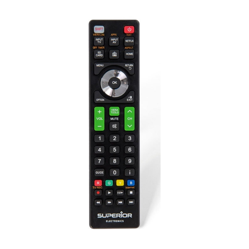 Superior Electronics Συμβατό Τηλεχειριστήριο Ready To Use για Τηλεοράσεις Panasonic Black