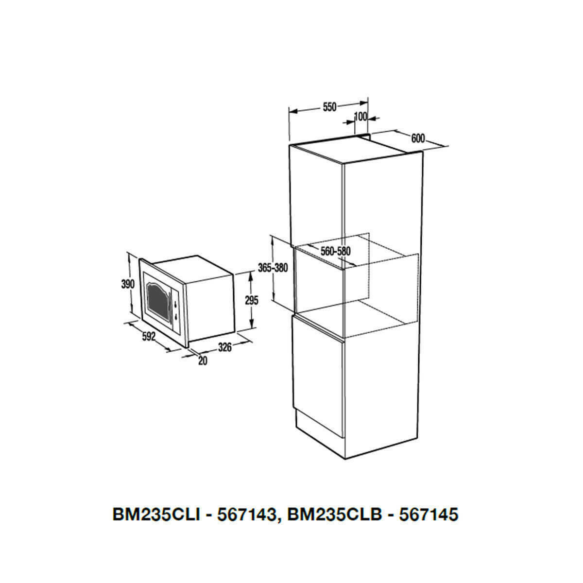 Gorenje BM235CLI 567143 Εντοιχιζόμενος Φούρνος Μικροκυμάτων με Grill 23lt Μπεζ - Image 2